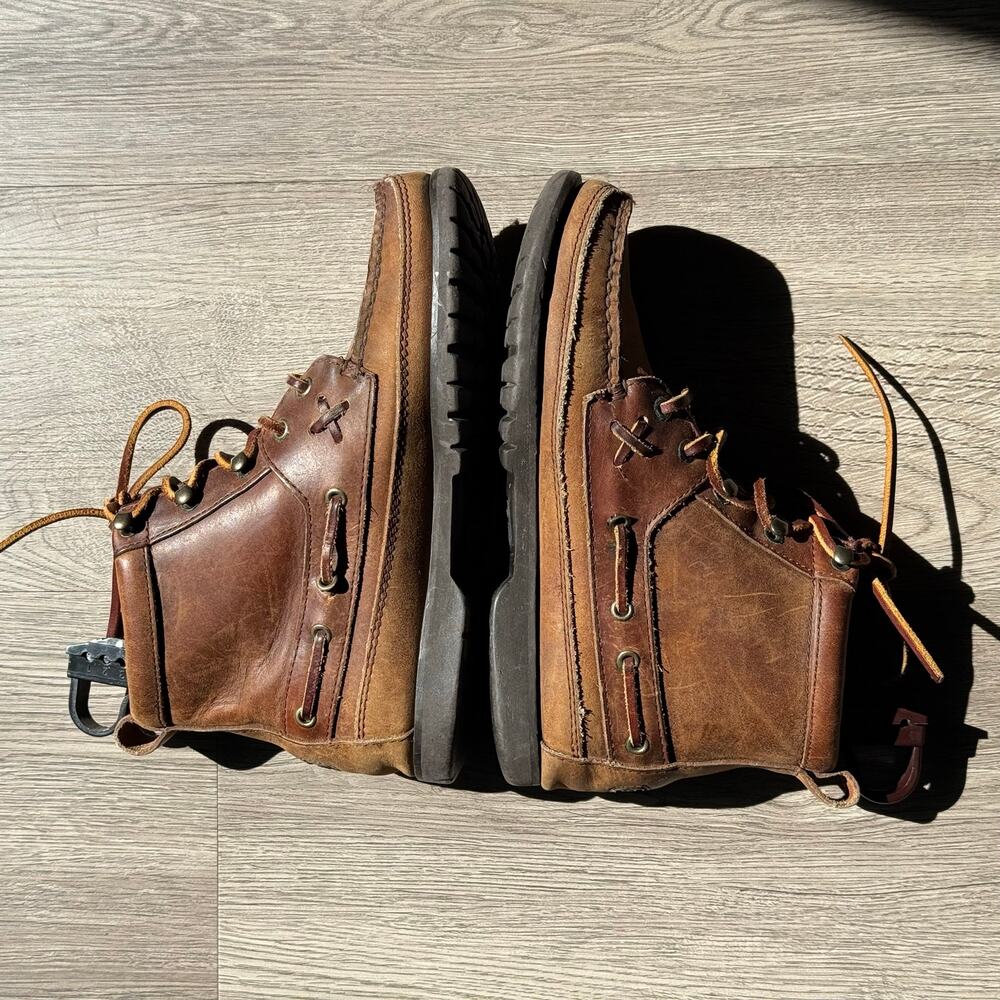 VTG Polo Country Ralph Lauren Women’s 6.5B Leather Moc Toe Ranger Hiking Boots - Picture 6 of 16